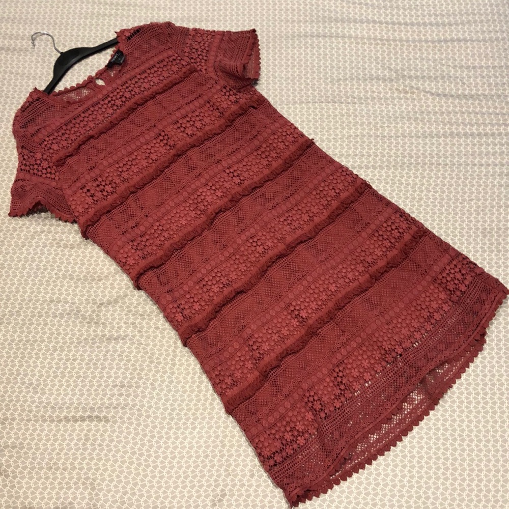 Anthropologie O2SKY dress lace fringe